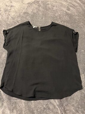 Maurices Black Short-Sleeve Blouse
